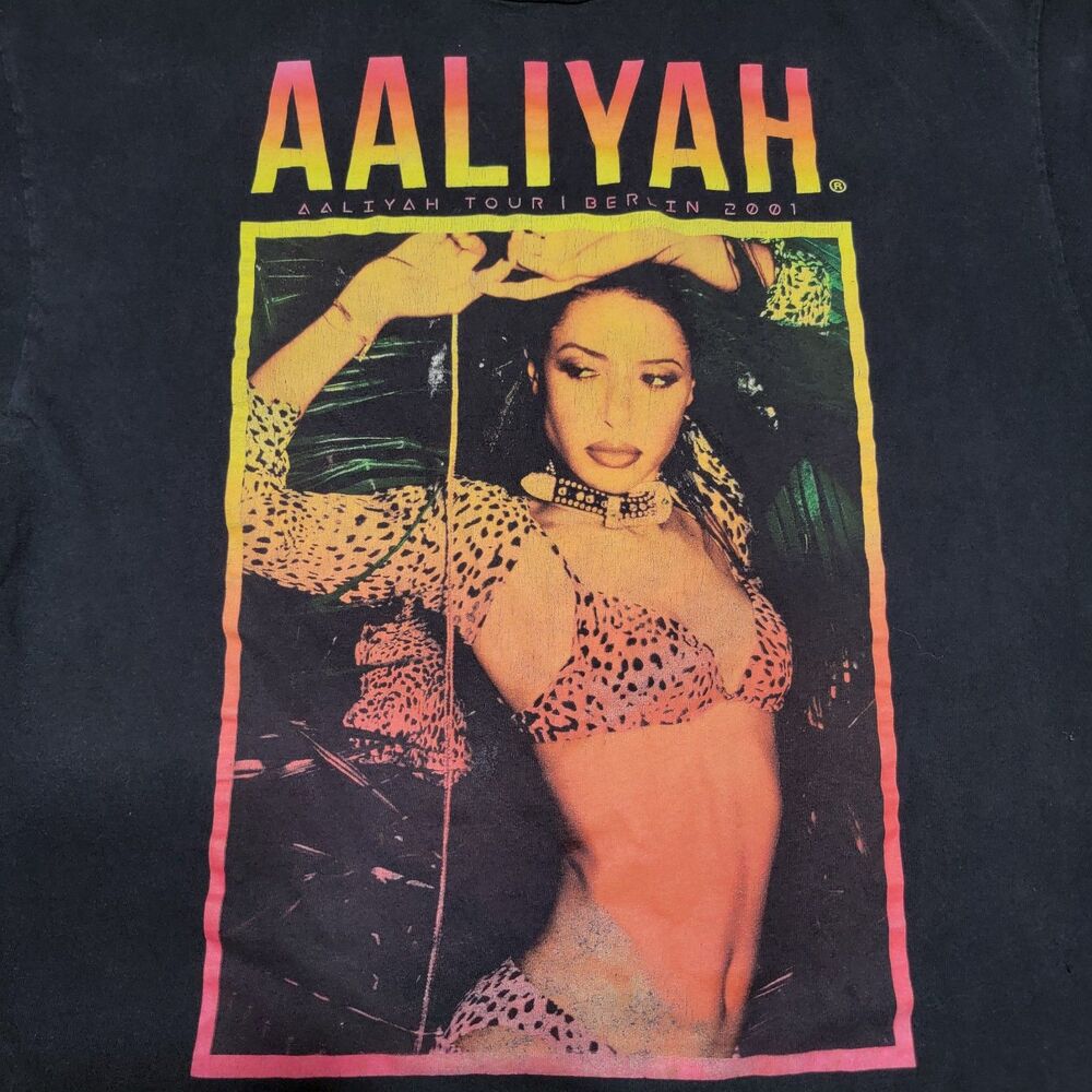 Aaliyah SS Black Unisex Tee "Aaliyah Tour Berlin 2001" - Size 1X